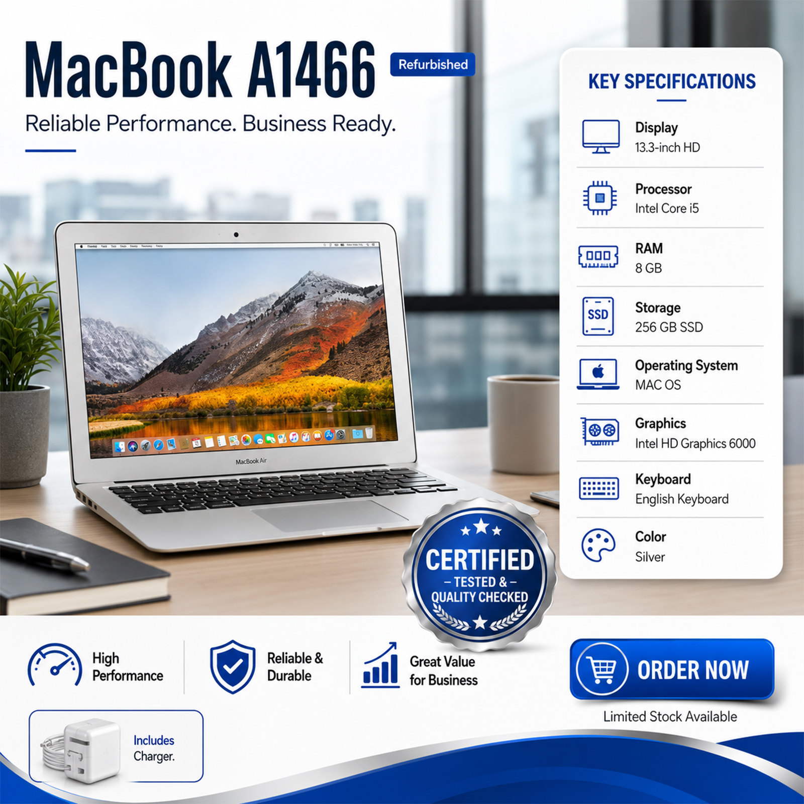 MacBook A1466  2017 (8GB - 256GB SSD